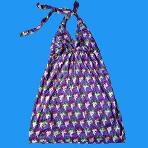 vintage 1960s french mod purple halter dress (thrifted in paris)